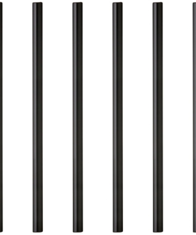 Lyngby Glas Black Glass Straws - 6 pcs