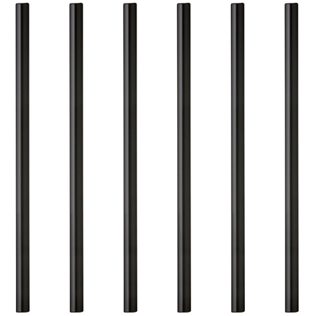 Lyngby Glas Black Glass Straws - 6 pcs