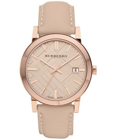 Burberry BU9014 Tan Dial Leather Strap Women's Watch