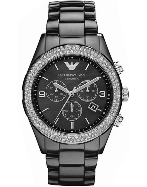 Emporio Armani AR1455 Ceramica Ladies Crystal Watch