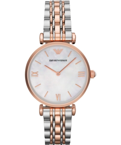 Emporio Armani AR1683 Gianni T-Bar Two Tone Ladies Watch